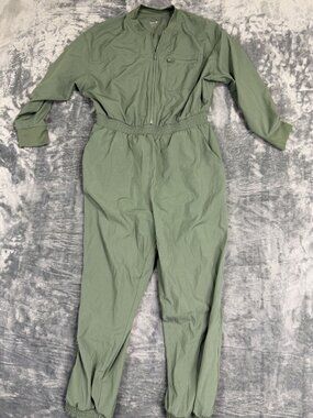 Old Navy Active StretchTech Green Jumpsuit M Petite  Zip WOMEN'S